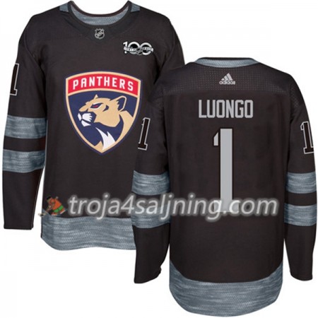 Florida Panthers tröja Roberto Luongo 1 1917-2017 100th Anniversary Adidas Svart Authentic - NHL Tröjor Herr